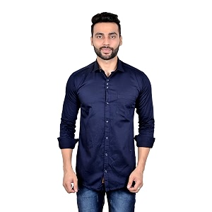 moudlin solid men39s spread collar 1408 slim fit regular fit cotton casual shirt stylish fashionable classic by maruti online