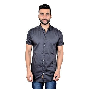moudlin solid men39s spread collar 1408 slim fit regular fit cotton casual shirt stylish fashionable classic by maruti online