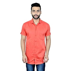 moudlin solid men39s spread collar 1408 slim fit regular fit cotton casual shirt stylish fashionable classic by maruti online