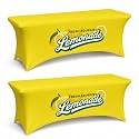 Moukeren 2 Pcs Lemonade Stand Supplies Tablecloth 6ft Lemonade Table Covers