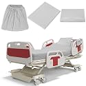 Moukeren 3 Pcs Hospital Bed Sheets Set for Home Nursing Use, Gray