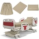 Moukeren 3 Pcs Hospital Bed Sheets Set for Home Nursing Use, Khaki