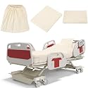 Moukeren 3 Pcs Hospital Bed Sheets Set for Home Nursing Use, Ivory