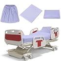 Moukeren 3 Pcs Hospital Bed Sheets Set for Home Nursing Use, Purple