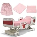 Moukeren 6 Pcs Hospital Bed Sheets Set for Home Nursing Use, Pink