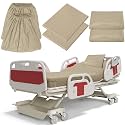 Moukeren 6 Pcs Hospital Bed Sheets Set for Home Nursing Use, Khaki
