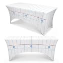 Moukeren Back to School Tablecloth 6 ft Lined Notebook Spandex Tablecloth