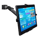 Mount-It! Carbon Fiber Tablet Holder for Car Headrest, Back Seat 7 to 11 in