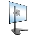 Mount-It! Monitor Stand for Desk, Freestanding Single Monitor Mount for 21.5–32" Screens, Height Adjustable VESA Stand with Tilt, Swivel & Rotation, Sturdy Base Supports 17.6 lbs