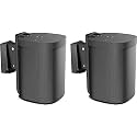 Mount Plus SB631-Pair Adjustable Speaker Wall Mount for SONOS One, One SL and Play:1 | Low-Profile | Adjustable Tilt, Swivel, Rotate Speaker Mount for Best Audio (2 Pack Black)