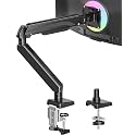 MOUNT PRO Ultrawide Single Monitor Arm for 22"- 42" Screens, Monitor Desk Mount Stand Holds up to 33 lbs, Heavy Duty Fully Adjustable Gas Spring Desk Mount, VESA Mount with Clamp/Grommet Base