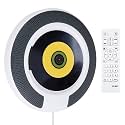 Mountable CD Player Supports CD/USB/AUX/BT Inputs FM Radio Alarm Clock Built-in Dual 5W Speakers LED Display with Remote Control 3.5mm Audio Cable Wall-mount Plate Desktop Stand