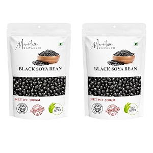 mountain bawarchi pure and natural bhatt dal  black bean  black soyabean  500g pack of 2