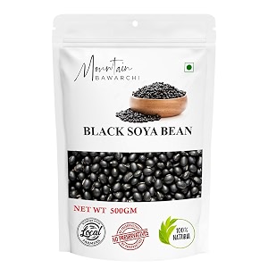 mountain bawarchi black beans  pure amp natural bhatt dal  soya bean  500g pack of 1