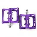 Mountain Bike Pedals, Aluminum Metal Bicycle Flat Pedals 9/16"