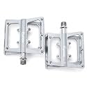 Mountain Bike Pedals, Aluminum Metal Bicycle Flat Pedals 9/16"