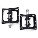 Mountain Bike Pedals, Aluminum Metal Bicycle Flat Pedals 9/16"