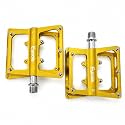 Mountain Bike Pedals, Aluminum Metal Bicycle Flat Pedals 9/16"