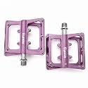 Mountain Bike Pedals, Aluminum Metal Bicycle Flat Pedals 9/16"