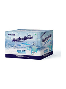mountain breeze coolmint breath strips - instant freshness mouth freshener 24 packs strip