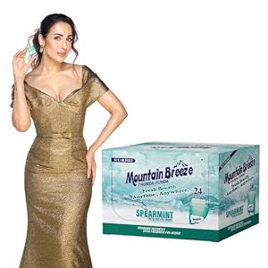 mountain breeze sugar-free spearmint fresh breath strips 18 strips each pack of 24