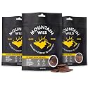 MOUNTAIN WILD Elk & Venison Jerky Training Treats for Dogs - 8oz, 3 Bags