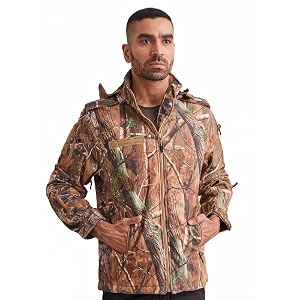 MOUNTMILLER Mens 12 Zipper Softshell Hooded Tactical