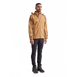 MOUNTMILLER Mens 12 Zipper Softshell Hooded Tactical