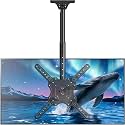 MOUNTUP Ceiling TV Mount for Most 24''- 65'' TVs, Hanging TV Ceiling Mount for 32 42 43 50 55 60 65 inch Screen, Full Motion Height Adjustable Bracket, Holes up to 99lbs, Max VESA 400x400mm, MU0039