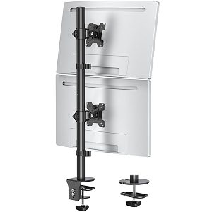 mountup dual monitor stand for 2 max 32 inch stack screen monitors