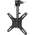 MOUNTUP Flip Down Ceiling TV Mount for Most 13-40" TVs, Full Motion TV Bracket with Height Adjustment, 360° Swivel & Rotate, Fits Flat & Slanted Ceilings, Max VESA 200x200mm Holds up to 22 lbs