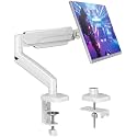 MOUNTUP Single Monitor Desk Mount, Monitor Arm Holds up to 32 inch,White