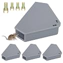 Mouse Station with Keys Grey 4 Pack, Key Required Mouse Stations, Mice Stations, Keeps Children and Pets Safe Indoor & Outdoor