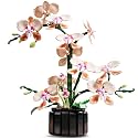 Mov stone Champagne Orchid Flower Building Set, Icon Flowers Building Block