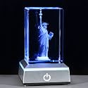 Movdyka 3D Crystal Statue of Liberty Figurine New York City Souvenirs Gifts for Women Men Friends Home Office Decor, Laser Etched Liberty Statue with LED Base