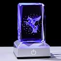 Movdyka 3D Unicorn Crystal Decor Glass Animals with LED Color-Changing Base | Premium K9 Crystal Figurine Night Light for Women, Girls &amp; Unicorn Lovers