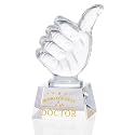 Movdyka Best Doctor Gifts for Male Female Crystal Plaque Thumb Up Decor