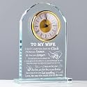 Movdyka Gift for Wife from Husband Crystal Clock Anniversary Birthday Decor