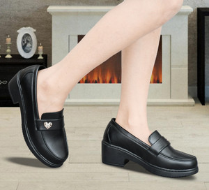 MOVE-EDGE Women Loafers with Heels Comfortable