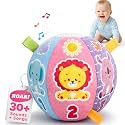 Move2Play, Interactive Baby Ball with 30+ Sounds & Songs | Toys for 1 Year Old Boys & Girls | Baby Toys 6-12+ Months | Musical Crawling Ball for Toddlers 1-3 | 1st Birthday Gift | Pastel