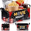 Movie Night Gift Basket Snack with Handles Reusable Fabric Snack Tray