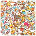 Movie Themed Vinyl Stickers Pack for Film Lovers Laptop Water Bottle Scrapbooking DIY Decoration 50pcs Phone Case Bike Car Kids Teens Adults Bumper Bedroom Motorcycle Wall Hat