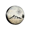Mountain Compass Spare Tire Cover for RV Trailer SUV Truck 15 inch Funny Tire Cover Wheel Protectors Weatherproof
