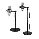 Mic Stand for Desk,Portable and Adjustable Table Mic Stand,Heavy Duty and Flexible Designs Perfect for Microphones with Condenser,Podcasts and Streamers (MIC STAND-S02+NEW)