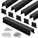 Moxweyeni 5 Pack Mini Split Line Set Cover, Metal, 4x4 in x 3.3 ft, Black