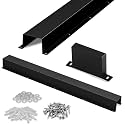 Moxweyeni 1 Pack 4×3 Inch x 3.3 ft (3.3 ft Total) Metal Line Pack Cover, Metal Decorative Ac Pipe Line Accessories Cover for Ductless Mini Split Black Accessories, Air Conditioner, Heat Pump