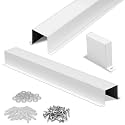 Moxweyeni 1 Pack 4×4 Inch x 3.3 Ft (3.3 Ft Total) Metal Line Pack Cover, Metal Decorative Ac Pipe Line Accessories Cover for White Ductless Mini Split Accessories, Air Conditioner, Heat Pump