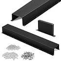 Moxweyeni 1 Pack 6×4 Inch x 3.3 ft (3.3 ft Total) Metal Line Pack Cover, Metal Decorative Ac Pipe Line Accessories Cover for Black Ductless Mini Split Accessories, Air Conditioner, Heat Pump