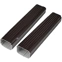 Moxweyeni 1 Piece 2 x 3 Inch,15 Inch Brown Gutter Downspout Extensions