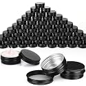 Moxweyeni 150 Pack 0.5 oz Containers with Lids, Black